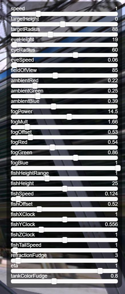 畫面右方則是調整物理特性,比如讓魚遊得跟快艇一樣快。