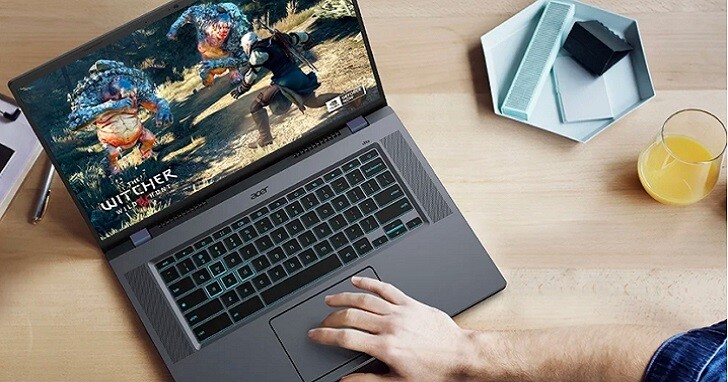 Acer Chromebook 516 GE 專為遊戲打造，具備 120Hz 螢幕更新率、暢玩 NVIDIA GeForce NOW