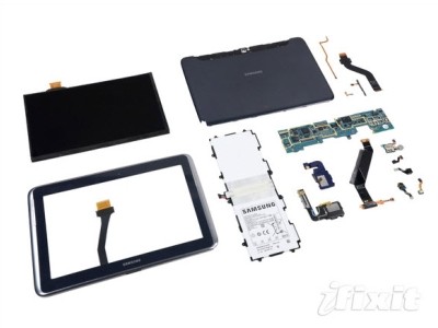 扒光Galaxy Note 10.1，iFixit 上演拆解秀！還有與iPad 2 的PK | T客邦