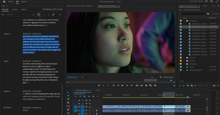 影片剪輯更輕鬆！Adobe Premiere Pro 推出由 AI 驅動可基於文本的影片剪輯工作流程