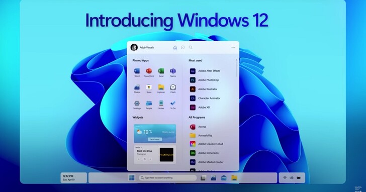 如果Windows 12長這樣，會更讓你想升級嗎？網友分享Win12概念設計