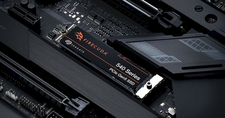 Seagate 推出 FireCuda 540 PCIe Gen5 NVMe SSD，讀取 / 寫入速度均達每秒 10,000 MB