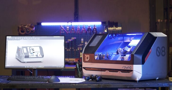 Rownd桌上型CNC加工機，換刀頭還能進行雷射雕刻