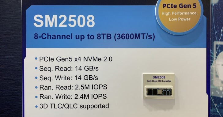 SMI於FMS 2023展出企業級與消費級PCIe Gen5固態硬碟控制器，存取頻寬可達14GB/s