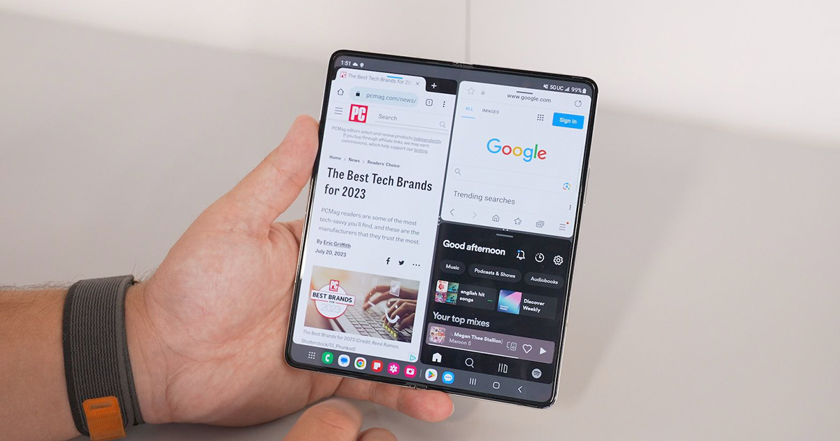 三星「Try Galaxy」讓iPhone用戶來體驗Galaxy Fold 摺疊機的感覺,前提是你要有兩部iPhone