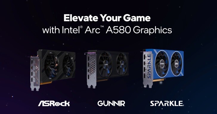 Intel推出Arc A580顯示卡，瞄準1080p遊戲應用
