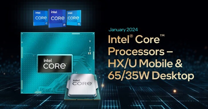 CES 2024：Intel發表多款處理器新品，涵蓋14代桌上型、行動版Core i與1系列Core Ultra