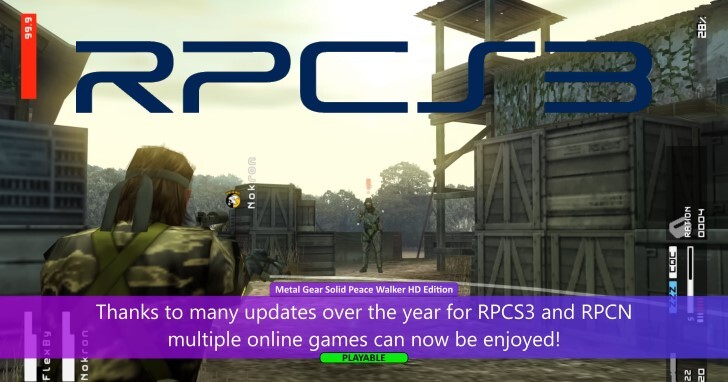 RPCS3模擬器RPCN網路功能更新，支援《潛龍諜影 和平先驅》等超過百款PS3遊戲線上對戰