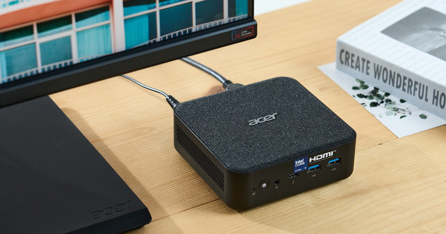桌機也能超輕巧!Acer Revo Box RB102 迷你電腦內建 AI 處理器,串連三螢幕更便利!