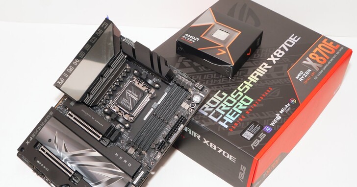 AMD X870E實測解禁，Asus ROG Crosshair X870E Hero主機板搭配105W cTDP模式推升效能表現