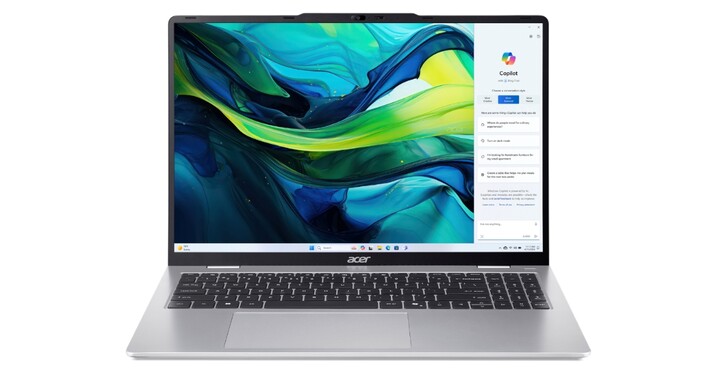 Acer Aspire Lite 16 大尺寸 AI 筆電：可擴充 DDR5 記憶體、搭載 Intel Core Ultra 5 處理器