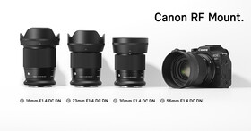 SIGMA公告Canon RF卡口版本的16mm、23mm、30mm、56mm定焦鏡發售日期