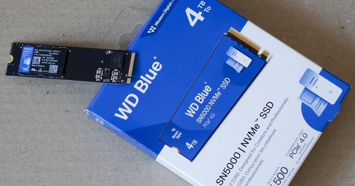 Western Digital WD Blue SN5000 NVMe SSD效能實測，4 TB大容量滿足遊戲、內容創作需求