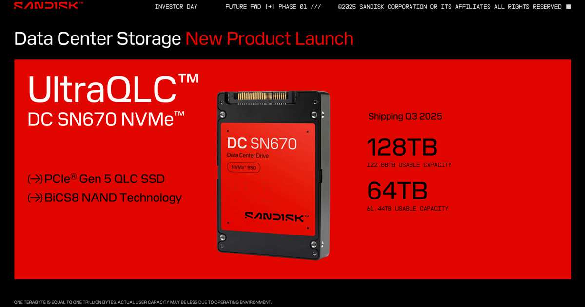 SanDisk 推出「Stargate」企業級 SSD 架構,目標挑戰 1PB 儲存容量