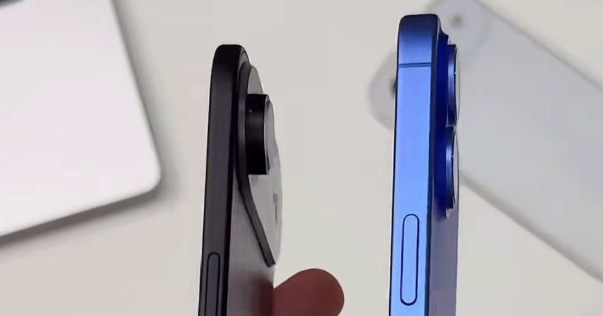 網友秀iPhone 17 Air與16 Plus 機身對比差異圖,機身薄到極致引關注
