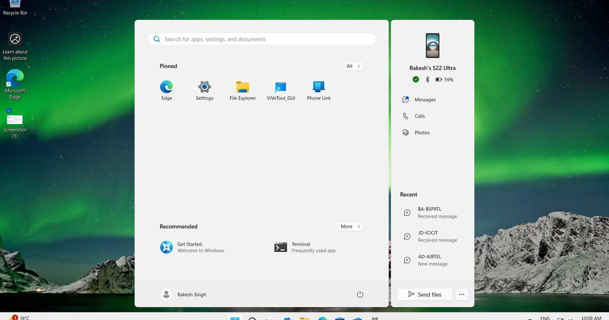 Windows 11 開始選單新增了「手機鏡像」功能,可直接在電腦上看到 Android 螢幕