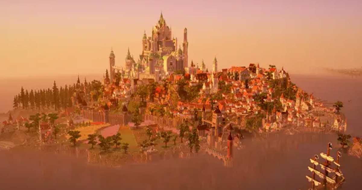 《Minecraft》獨行俠玩家分享自己花十年，一人打造絕美島嶼城市