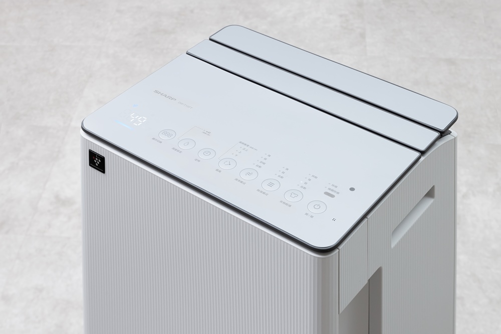 SHARP 推出乾淨方雙氣流美型除濕機，結合除濕、淨化與衣物乾燥功能