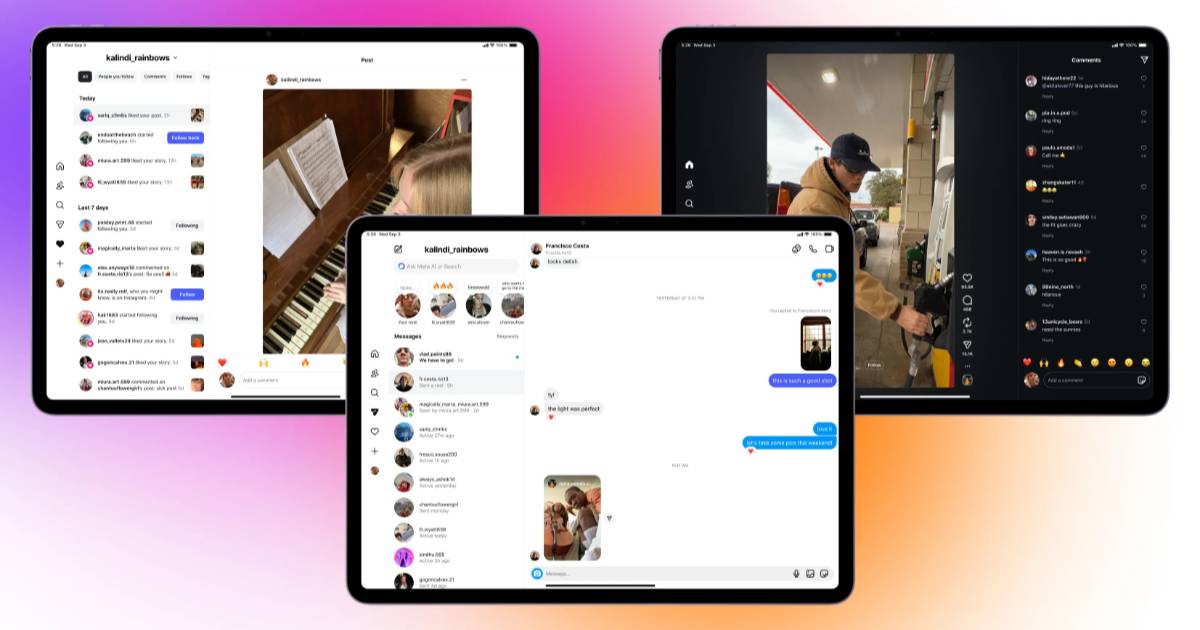 Instagram iPad 版終於登場!Reels 首頁 + 全新「追蹤中」分頁上線,率先支援 iPadOS 15.1