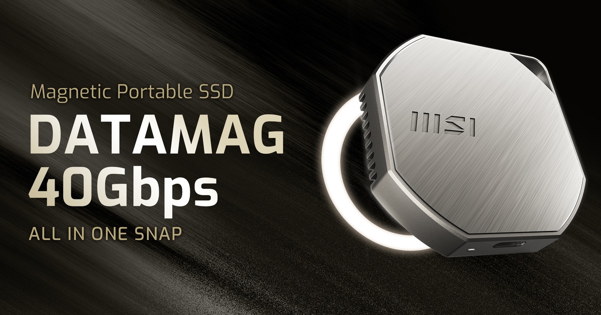 微星推出 DATAMAG 40Gbps 外接 SSD，主打磁吸設計與 USB4 高速傳輸