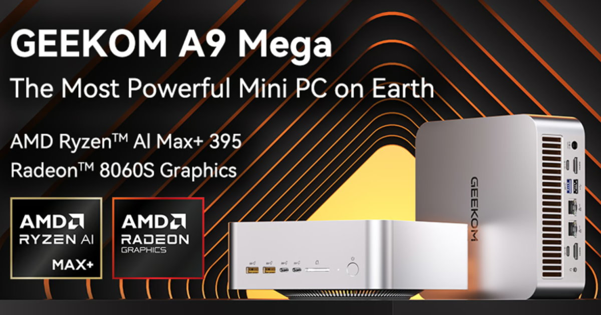 神似的外型、超強的內顯,Geekom A9 Mega迷你電腦搭載AMD Ryzen AI Max+ 395處理器