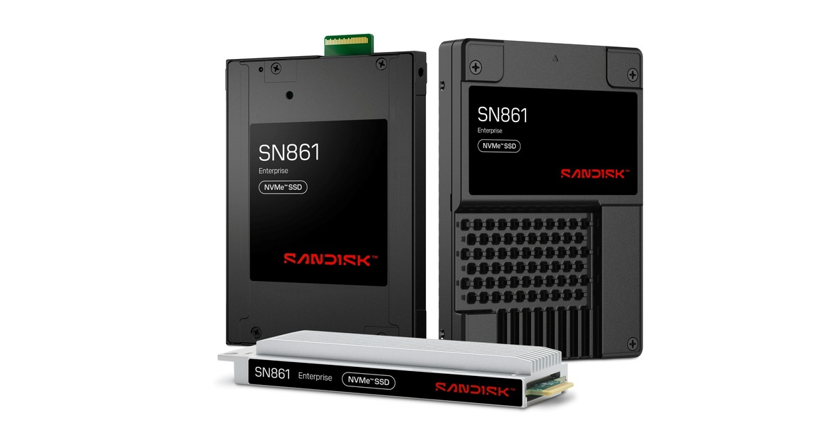 SanDisk SN861 PCIe Gen5 SSD 獲 OCP 開放運算計畫認證,瞄準 AI 資料中心應用及解決方案