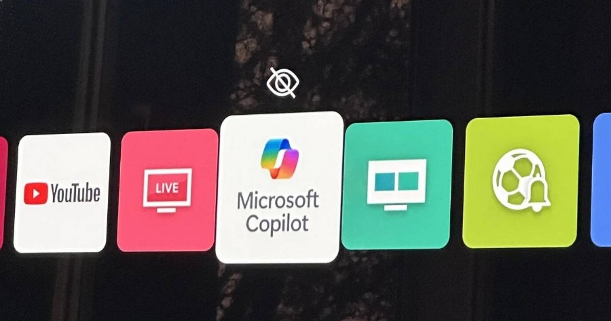 微軟想搞Copilot TV？用戶抱怨家中LG電視遭強制植入微軟 Copilot 且無法移除
