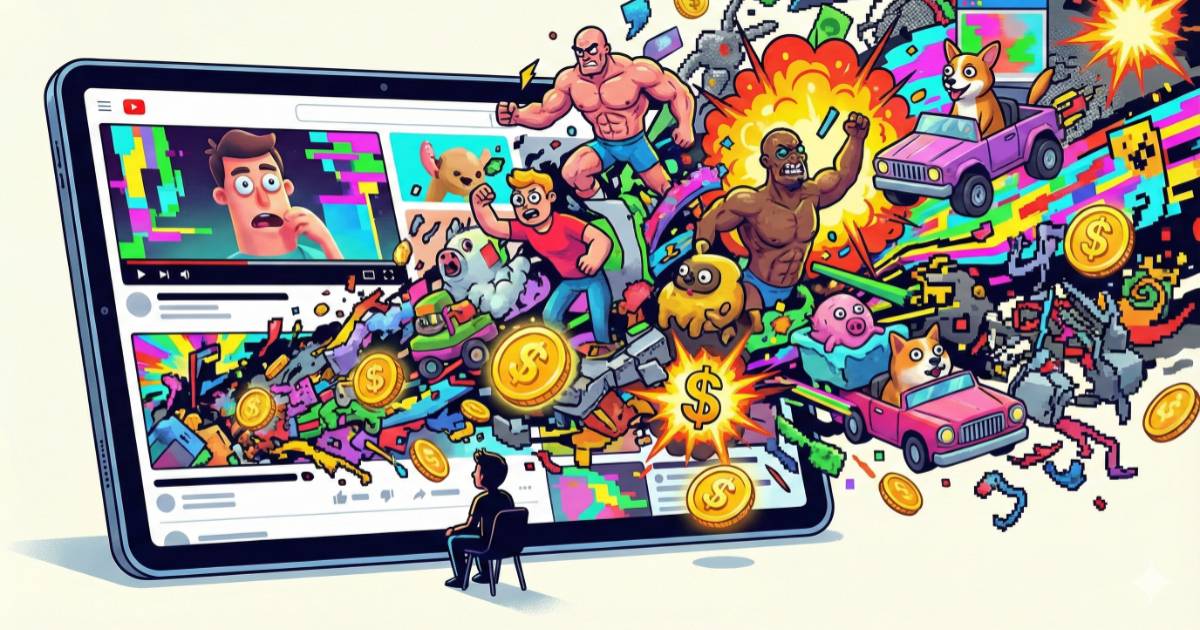 研究發現：YouTube 新用戶看 5 部片就有 1 部是「AI 垃圾」，年賺近 40 億台幣