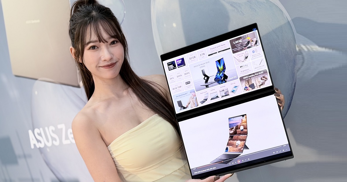 Asus 搭載 Intel Core Ultra 3 系列 AI 筆電預購中，雙螢幕 Zenbook DUO 售價 94,999 元