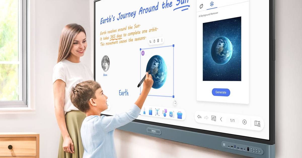 BenQ 發表教育互動觸控顯示器 RP05，搭載 MediaTek Genio 720 與 10 TOPS AI 算力，主打智慧教室應用