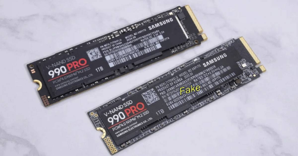 假硬碟騙過測速軟體！三星990 PRO山寨版現形，大檔拷貝速度慘跌百倍！