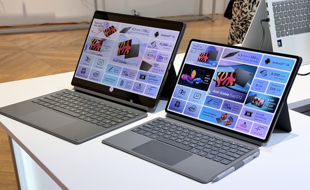 【COMPUTEX 2026】Acer Iconia Duo 系列平板發表：採用 3:2 OLED 螢幕，搭載天璣 8300 處理器