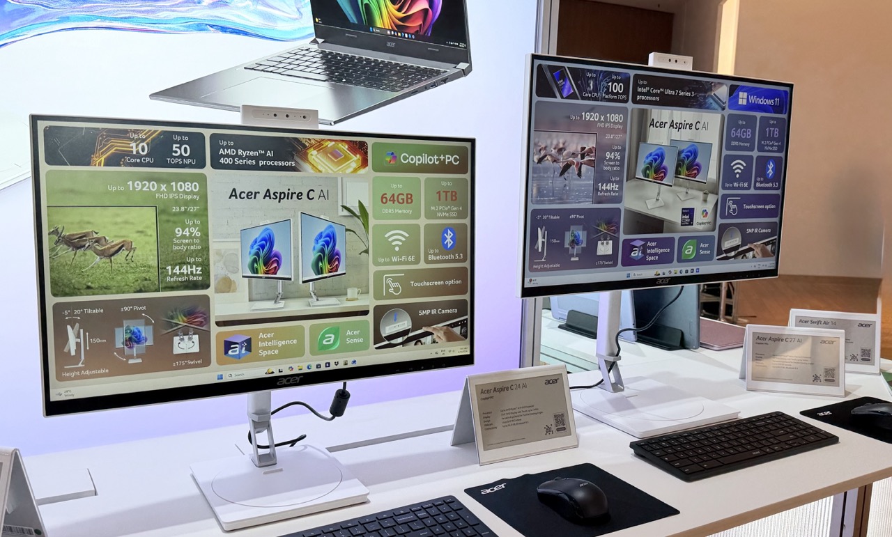 【COMPUTEX 2026】Acer Aspire C AI AIO 登場：AMD 與 Intel 雙平台、144Hz 窄邊框螢幕打造家庭 AI 中心