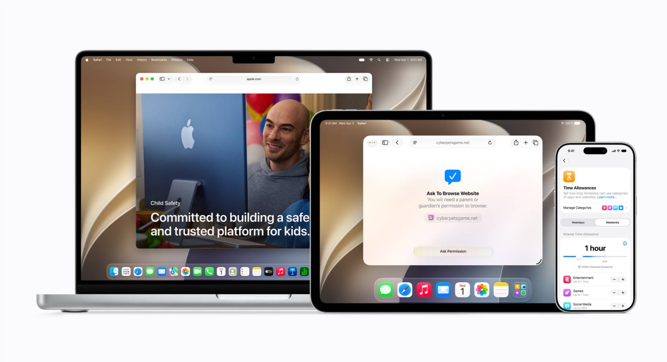 Apple 推出全新兒童安全功能！iPhone、iPad 新增網站存取審核、App 使用時間管理與家長監控機制