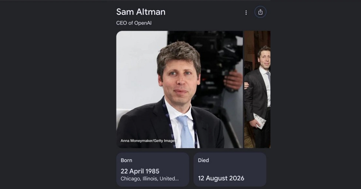 Google 搜尋竟傳 OpenAI 執行長 Sam Altman 死訊？原來是維基百科遭惡意破壞引發連鎖反應