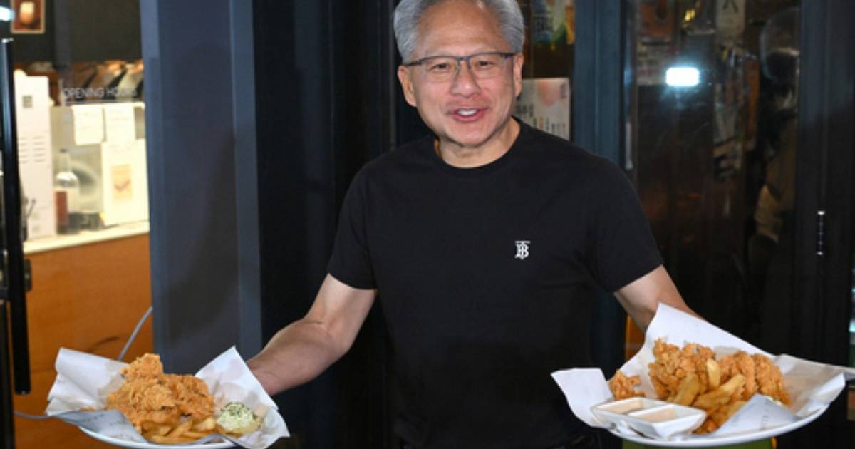 「黃仁勳效應」太強！老黃自嘲「跟我吃飯股價就翻倍」，連炸雞店供應商都漲停了