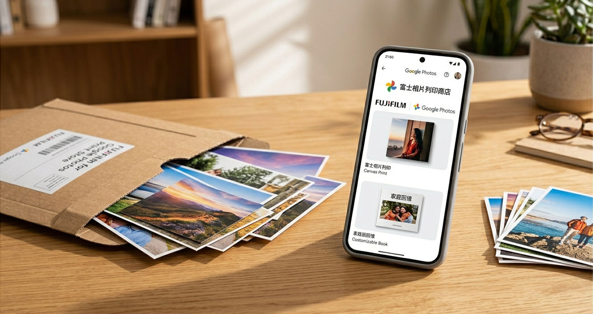 富士將全面接手 Google 相簿列印商店的列印業務，數位回憶輕鬆實體化
