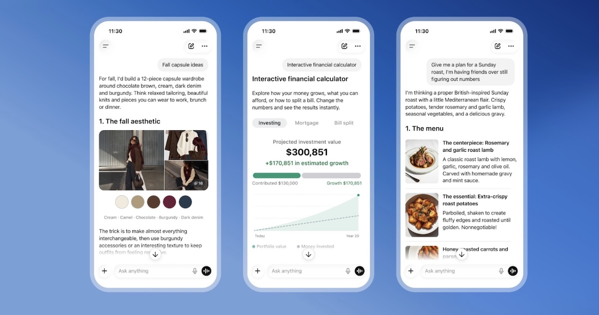 OpenAI發表Intelligent UI：互動式地圖、食譜一按就通，這類用戶搶先玩
