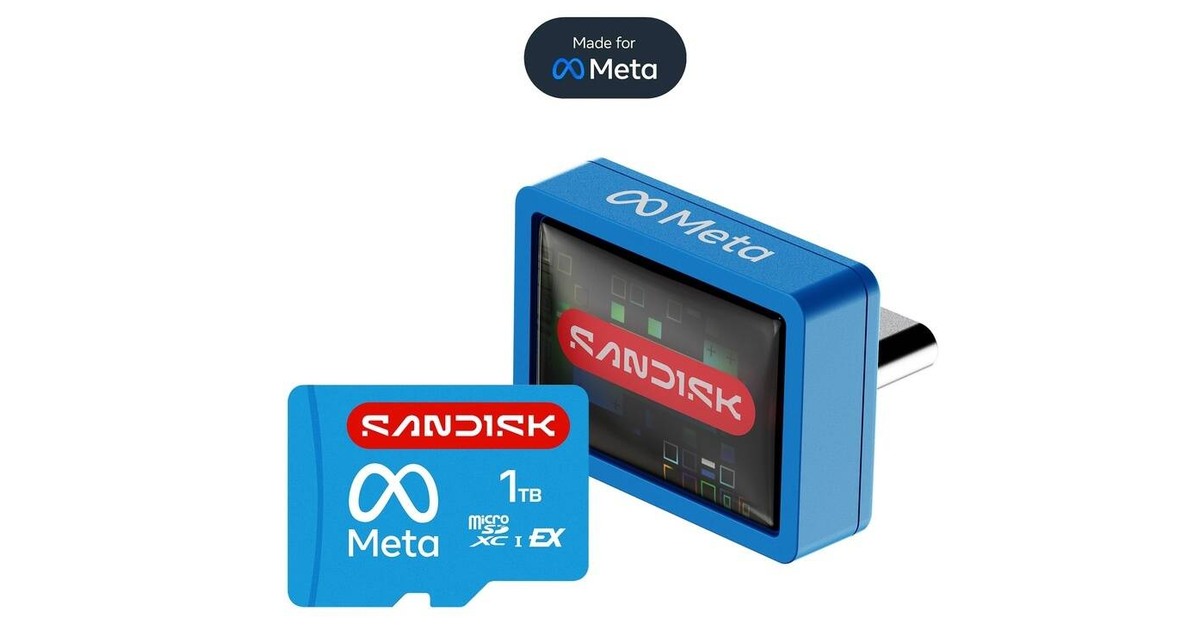 Sandisk 獲選為 Meta VR Glasses 獨家儲存合作夥伴，microSD Express 與 USB-C 隨身碟預計同步登場