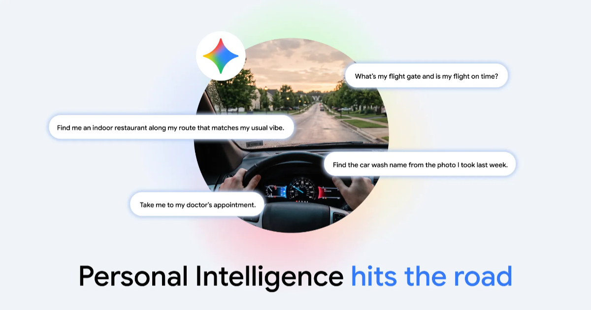 Google 將 Gemini「個人智慧」導入車載系統，航班、餐廳、行程一問即通