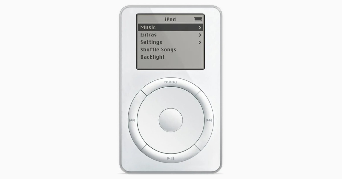 初代iPod發表25週年了 回顧那台能裝1000首歌、有機械滾輪的經典神機