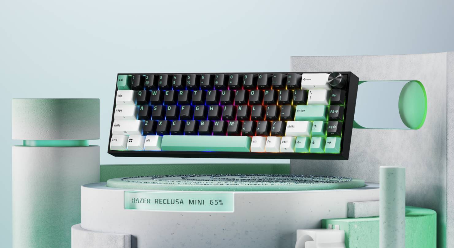 Razer Reclusa Mini 65% 磁軸鍵盤上市！支援三模連線、熱插拔與 8,000Hz 輪詢率，售價 4,590 元