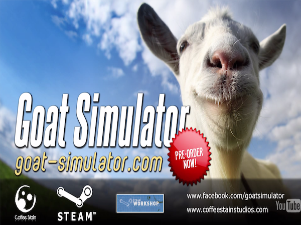 GOAT SIMULATOR 山羊模擬遊戲，用你的長舌頭橫著看世界
