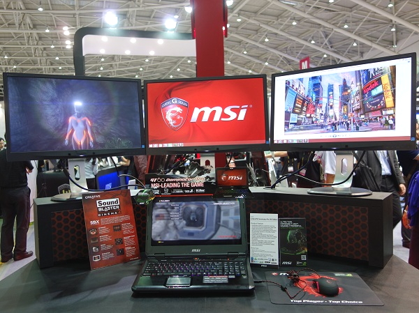 Computex 2014：msi 展出 4k 最薄遊戲筆電GS60，3k 的 GT 60 打造 4 螢幕遊戲平台