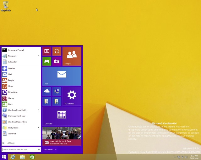 Windows 8.1的新「開始」可能要等到2015年