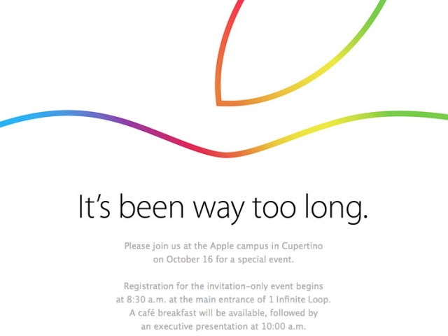 蘋果新品發表會 10/16 登場，iPad Air 2、OS X Yosemite 終於來了？