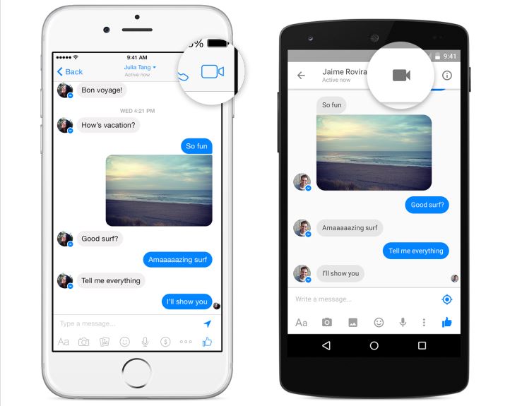Facebook Messenger 不只可以語音通話，現在更可以視訊通話