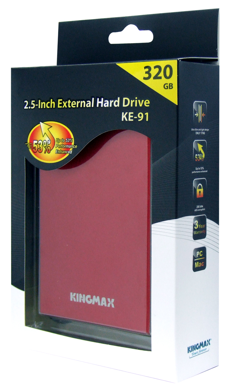 KINGMAX KE-91行動硬碟 極致工藝首度上市