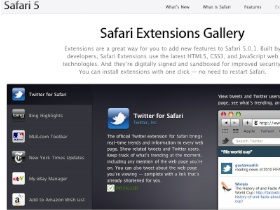 Safari 5.0.1外掛大軍報到，Extensions Gallery開張