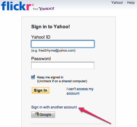 不想從 Yahoo! 登入 Flickr？現在你可以改用 Google
